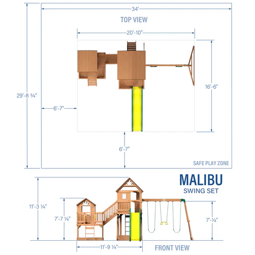Backyard Discovery Malibu Cedar Swing Set - Image 6