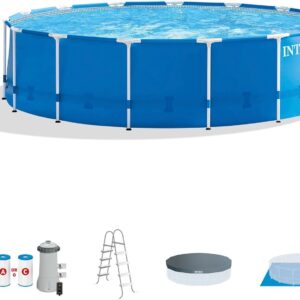 Intex 15' x 48' Metal Frame Above Ground Pool Set