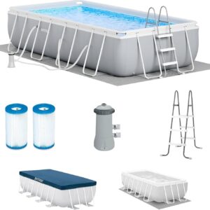 Intex Prism Frame 16' x 8' x 42' Rectangular Above Ground Pool Set