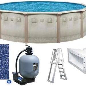 Brazil Premium 27' x 52" Round Above Ground Swimming Pool Package