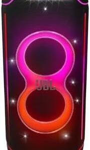JBL Partybox Ultimate - Multi Purpose Party Speaker, with Wi-fi & Bluetooth Connectivity, Wireless, Lightshow, IPx4 Slashproof, Dual Mic & Guitar Inputs, Handle & Sturdy Wheels, Black