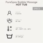 Intex: PureSpa: Sahara Tan Inflatable Hot Tub Set – 6 Person – 85″ Round Outdoor Heated Bubble Spa, Jet Massage, Cover, Hard Water Treatment System - Image 5