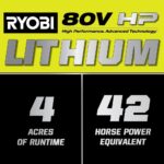 80V Max HP Lithium 54″ Brushless Electric Zero Turn Lawn Mower - Image 24