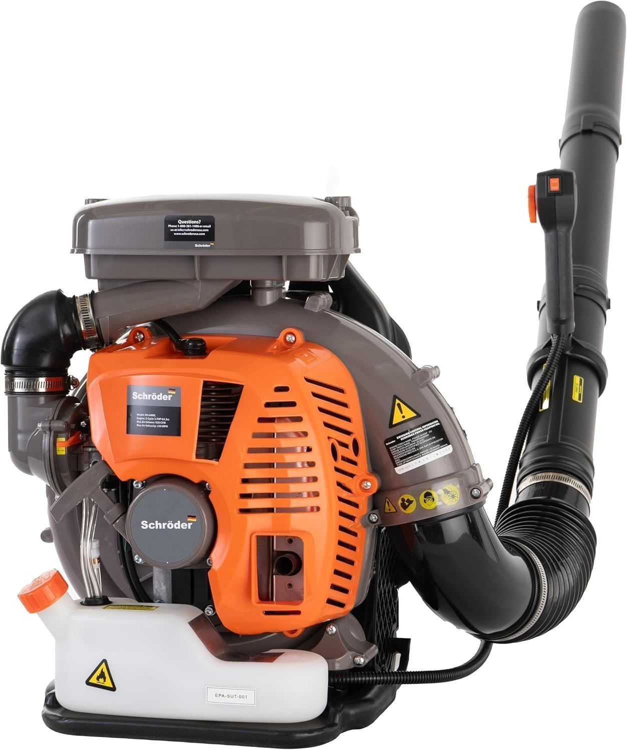 814gta5lTHL._AC_SL1500-2.jpg Schröder SR-6400L Backpack Gas Leaf Blower, 3.7 HP Engine - Image 1