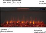 Real Flame Malie 68″ Electric Fireplace with Mantel & Remote Control - Image 8
