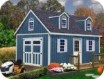 Hampton 12 ft. W x 16 ft. D Wood Storage Shed Kit with Floor (192 Sq. ft.) Installtion Included - Image 5